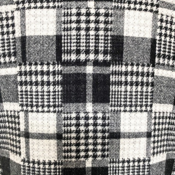 SOLD Vintage 80s Houndstooth Oversized Boxy Wool Blazer Shacket - Picture 7 of 8